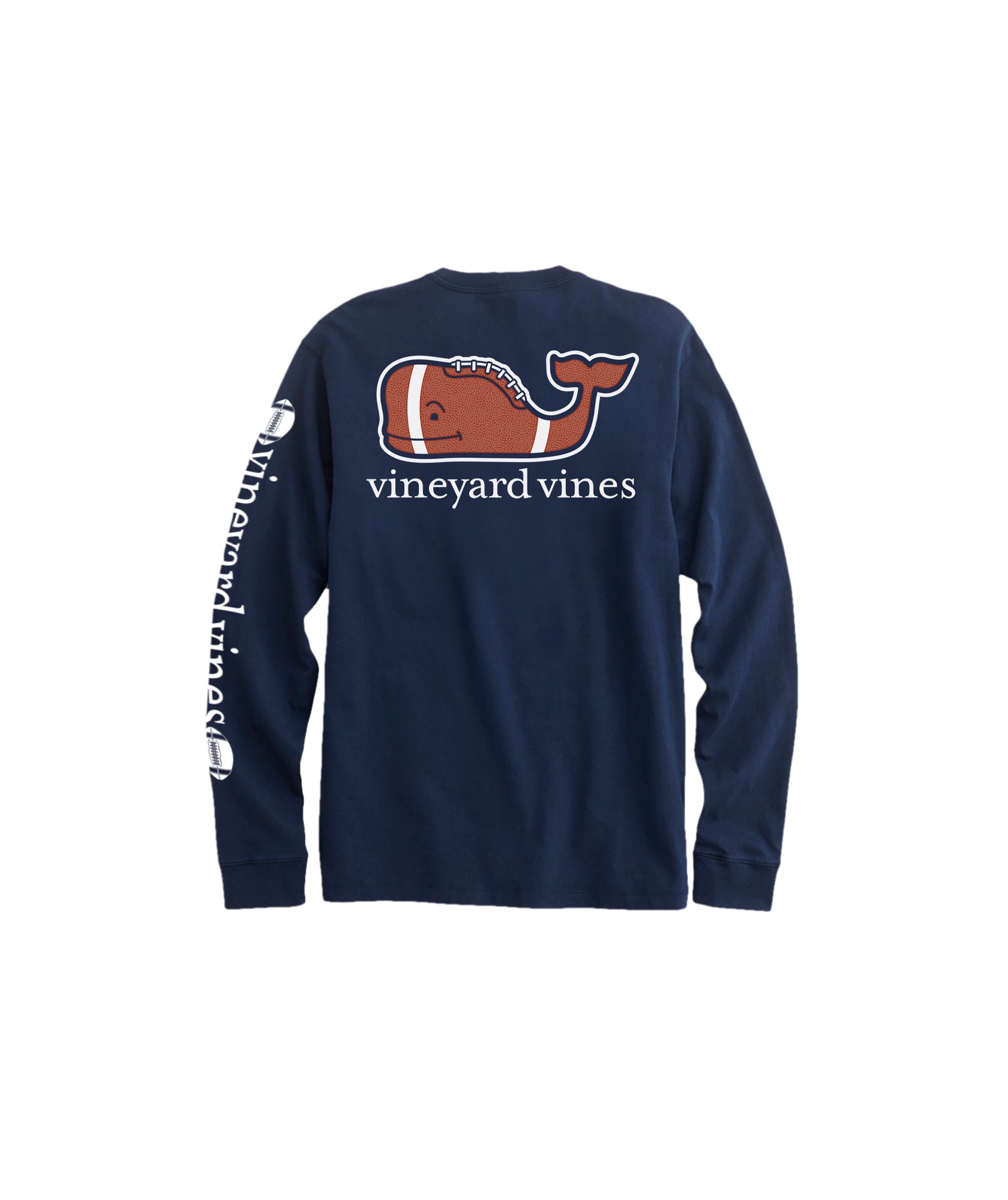 Vineyard Vines - Playera de Manga Larga "Football Whale" (Hombre)
