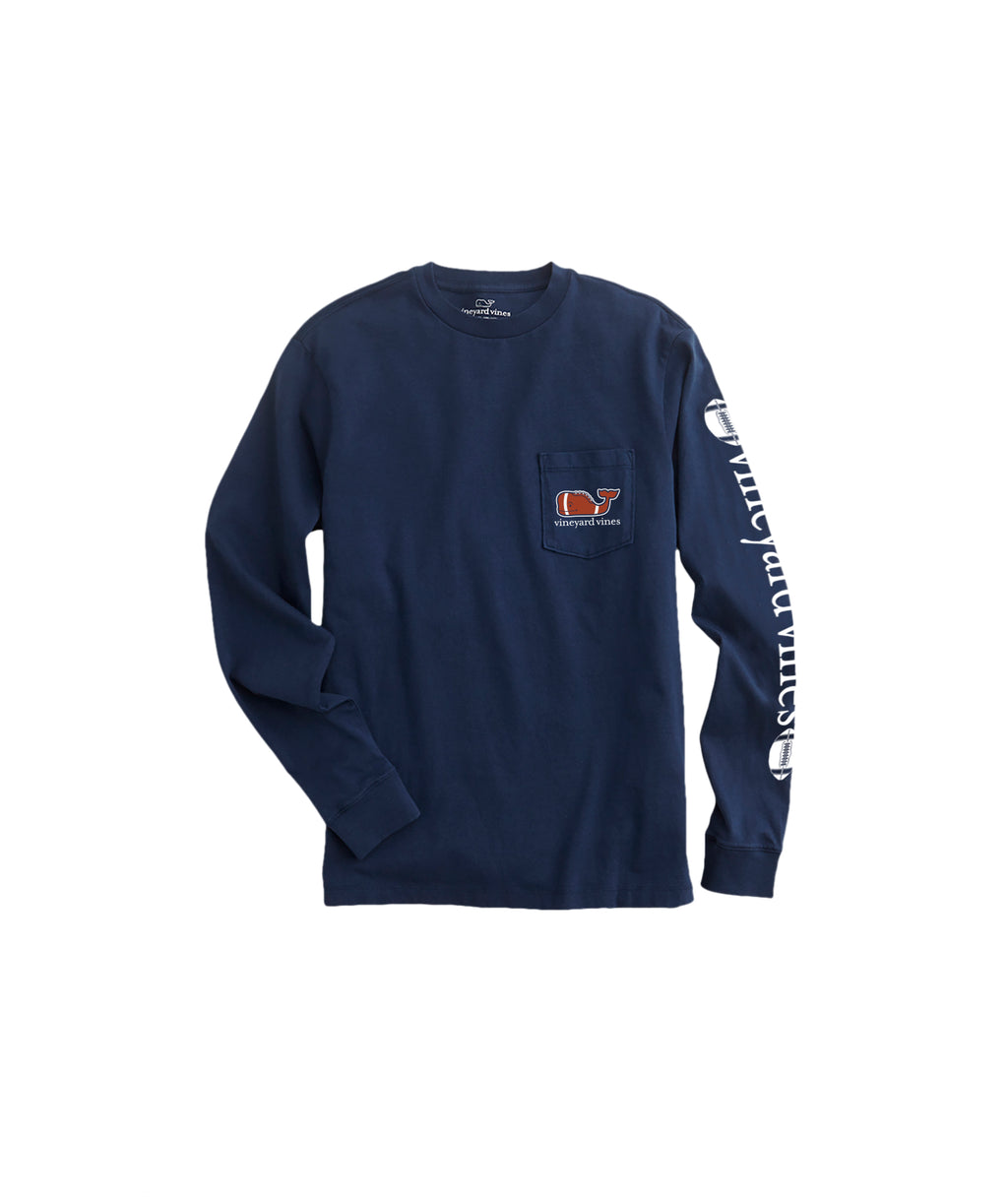 Vineyard Vines - Playera de Manga Larga "Football Whale" (Hombre)