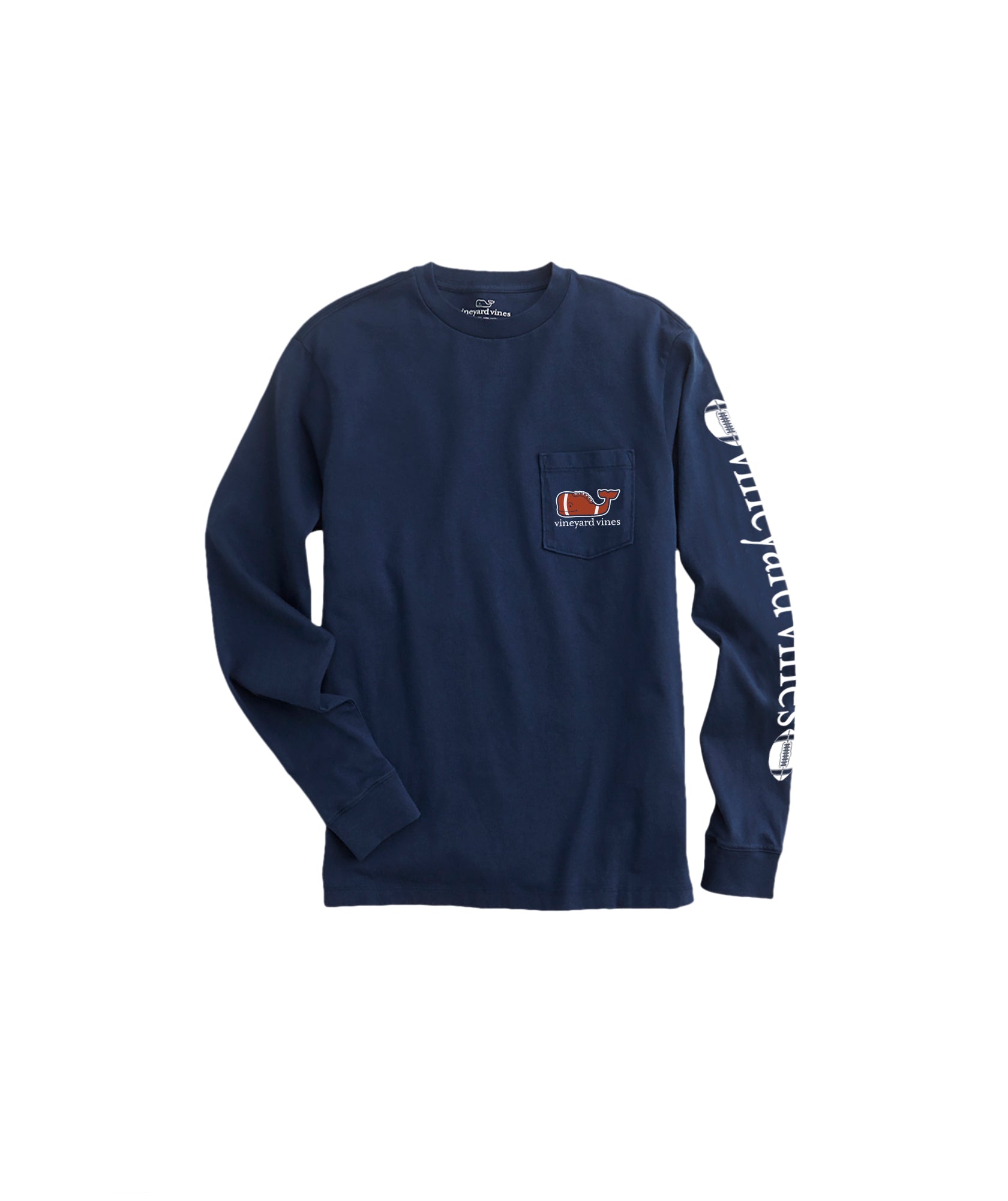 Vineyard Vines - Playera de Manga Larga "Football Whale" (Hombre)