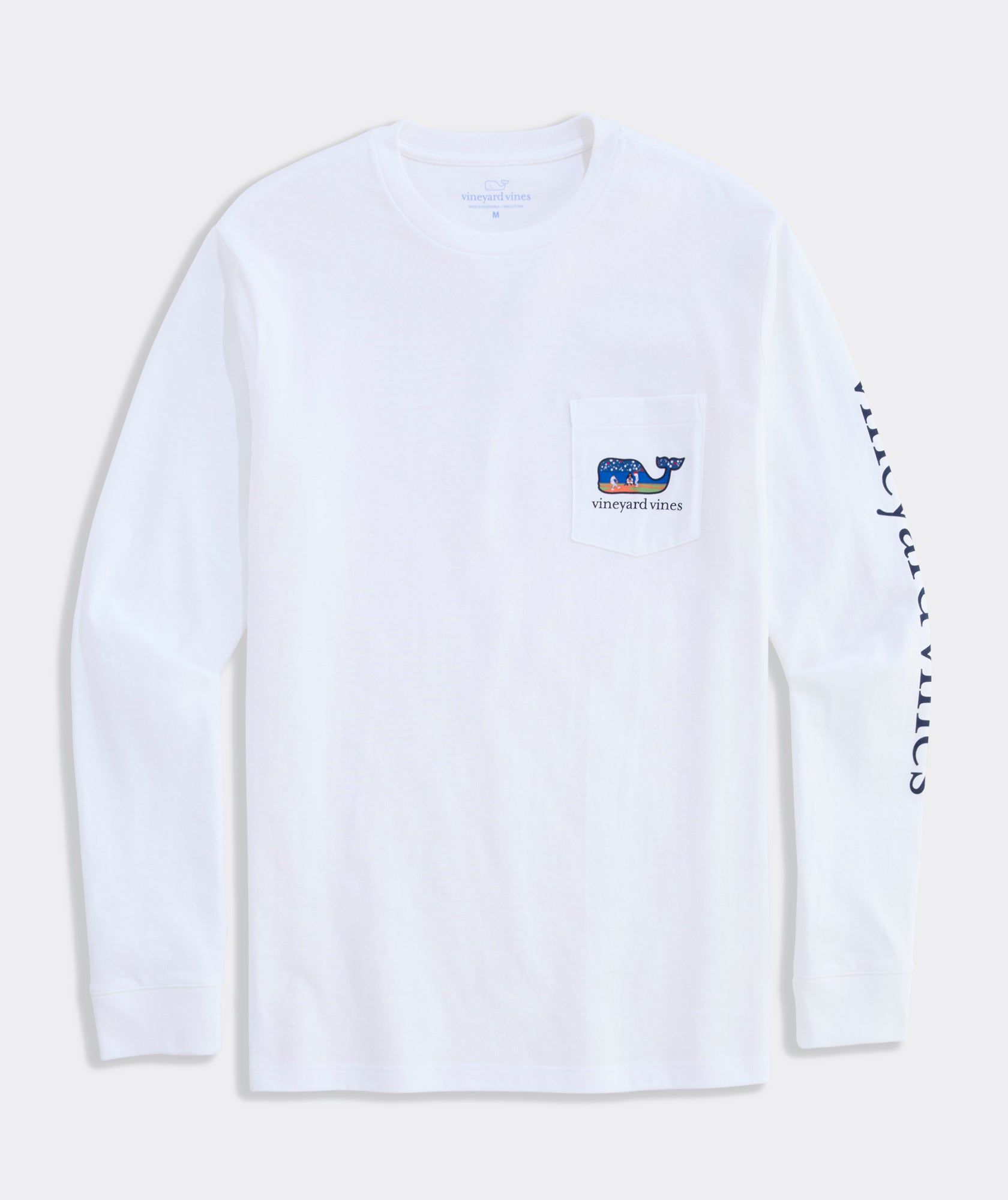Vineyard Vines - Playera de Manga Larga "Baseball Crowd Whale" (Hombre)