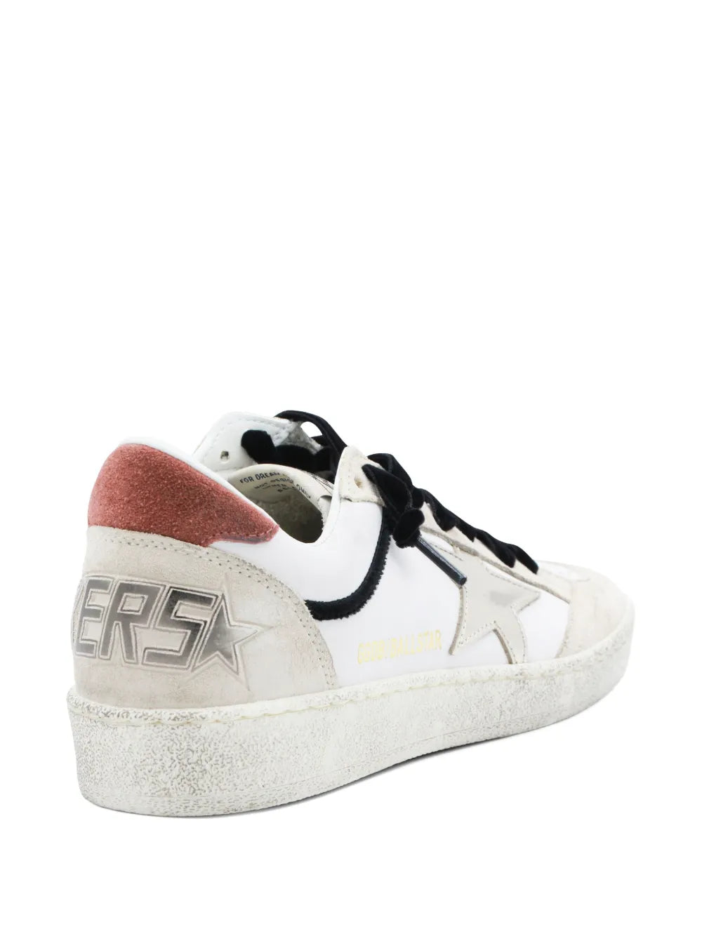 Golden Goose - Tenis "Ballstar (White, Silver & Velvet Black)" (Mujer)