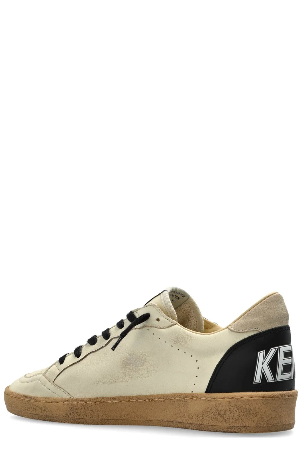 Golden Goose - Tenis "Ballstar (Cream, Black & Silver)" (Hombre)