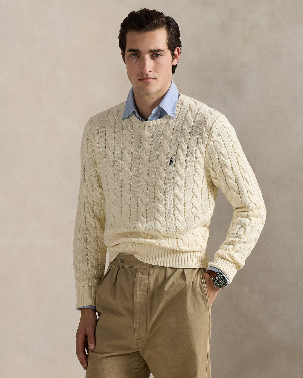 Polo Ralph Lauren - Suéter "Cable Knit Cotton" (Hombre)
