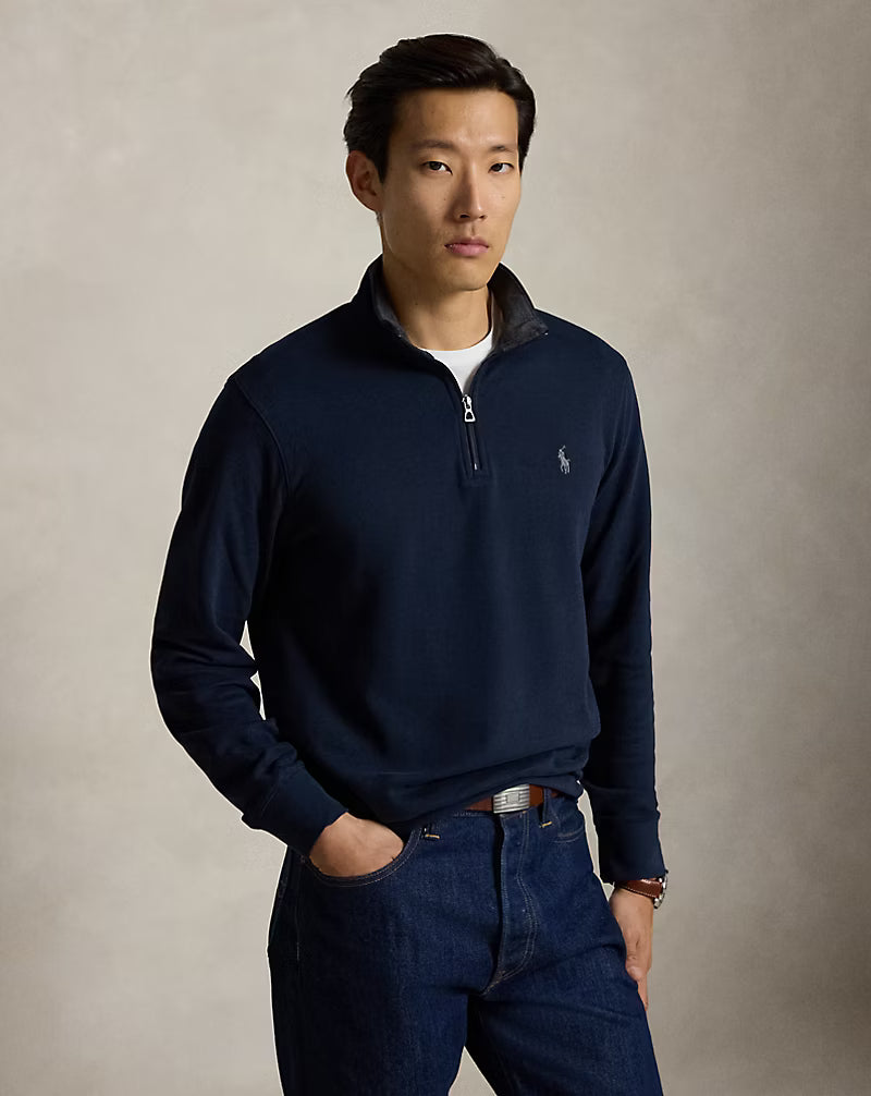 Polo Ralph Lauren - Suéter "Luxury Jersey Quarter-Zip Pullover" (Hombre)