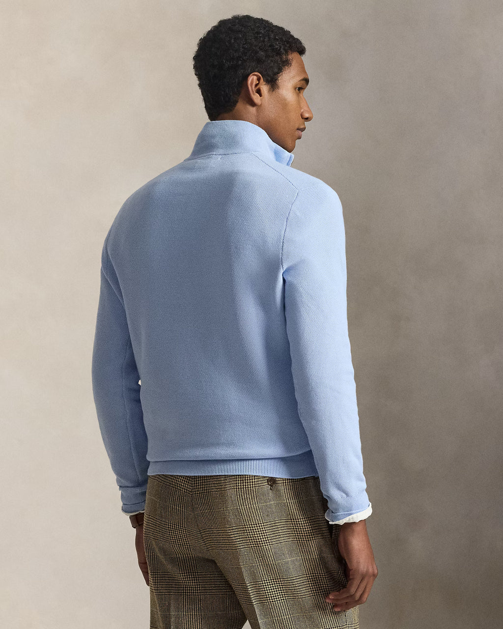 Polo Ralph Lauren - Suéter "Mesh-Knit Cotton Quarter-Zip" (Hombre)