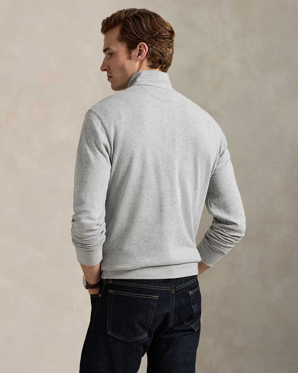 Polo Ralph Lauren - Suéter "Luxury Jersey Quarter-Zip Pullover" (Hombre)