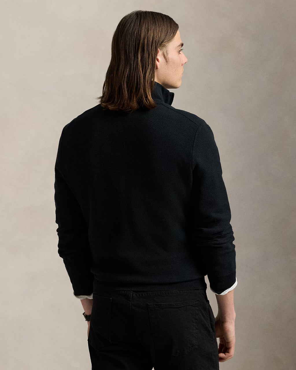 Polo Ralph Lauren - Suéter "Mesh-Knit Cotton Quarter-Zip" (Hombre)