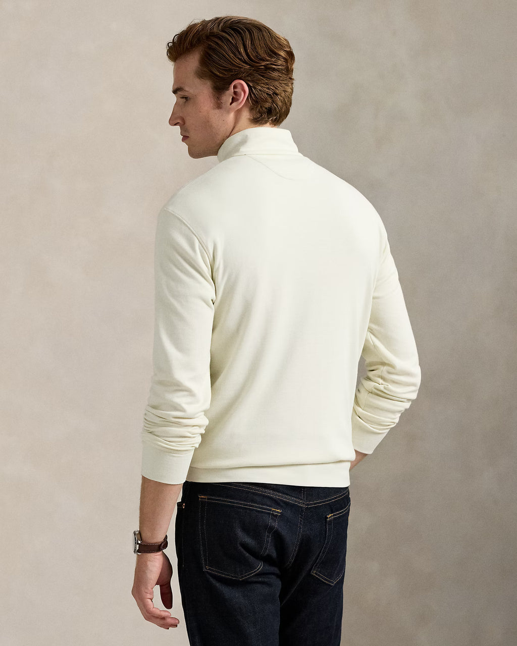 Polo Ralph Lauren - Suéter "Luxury Jersey Quarter-Zip Pullover" (Hombre)