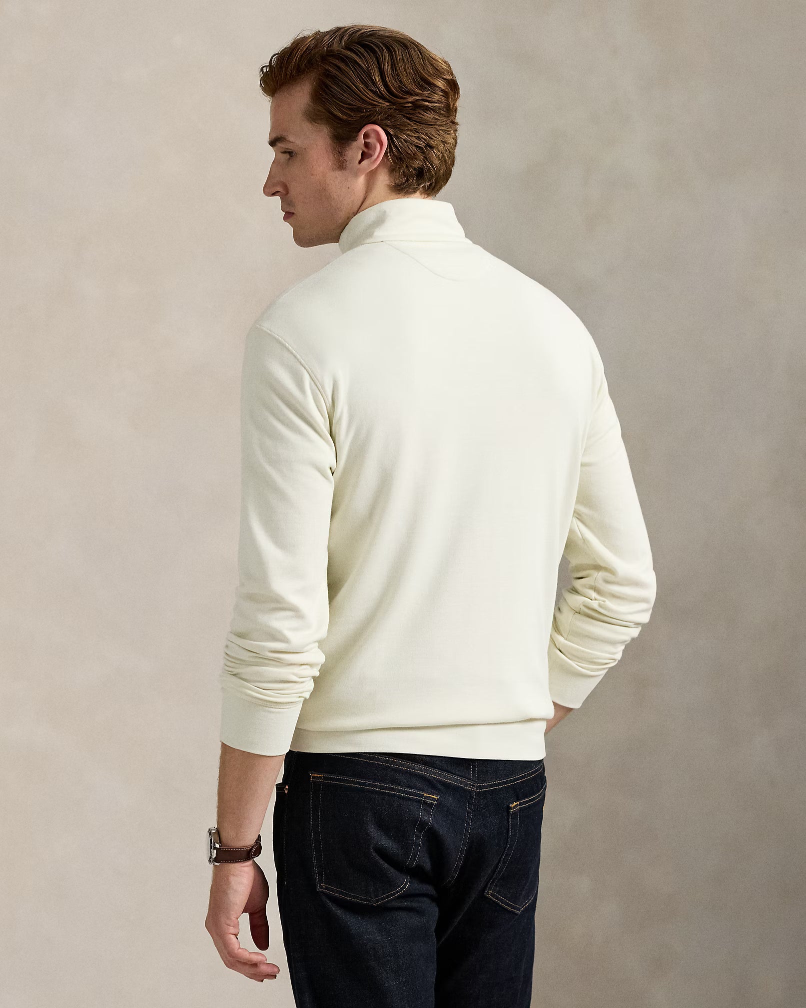 Polo Ralph Lauren - Suéter "Luxury Jersey Quarter-Zip Pullover" (Hombre)
