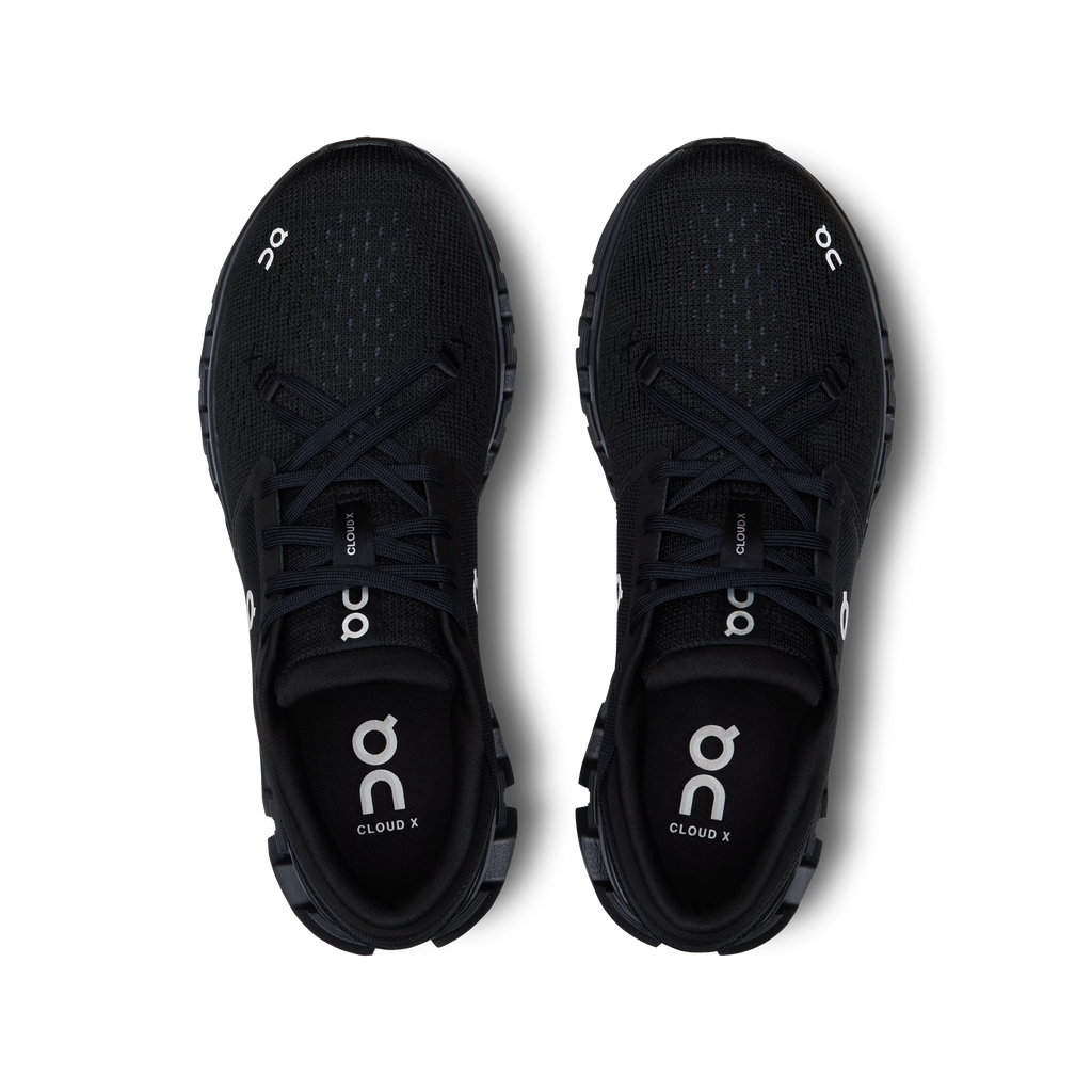 On - Tenis "Cloud X 4" - All Black (Mujer)