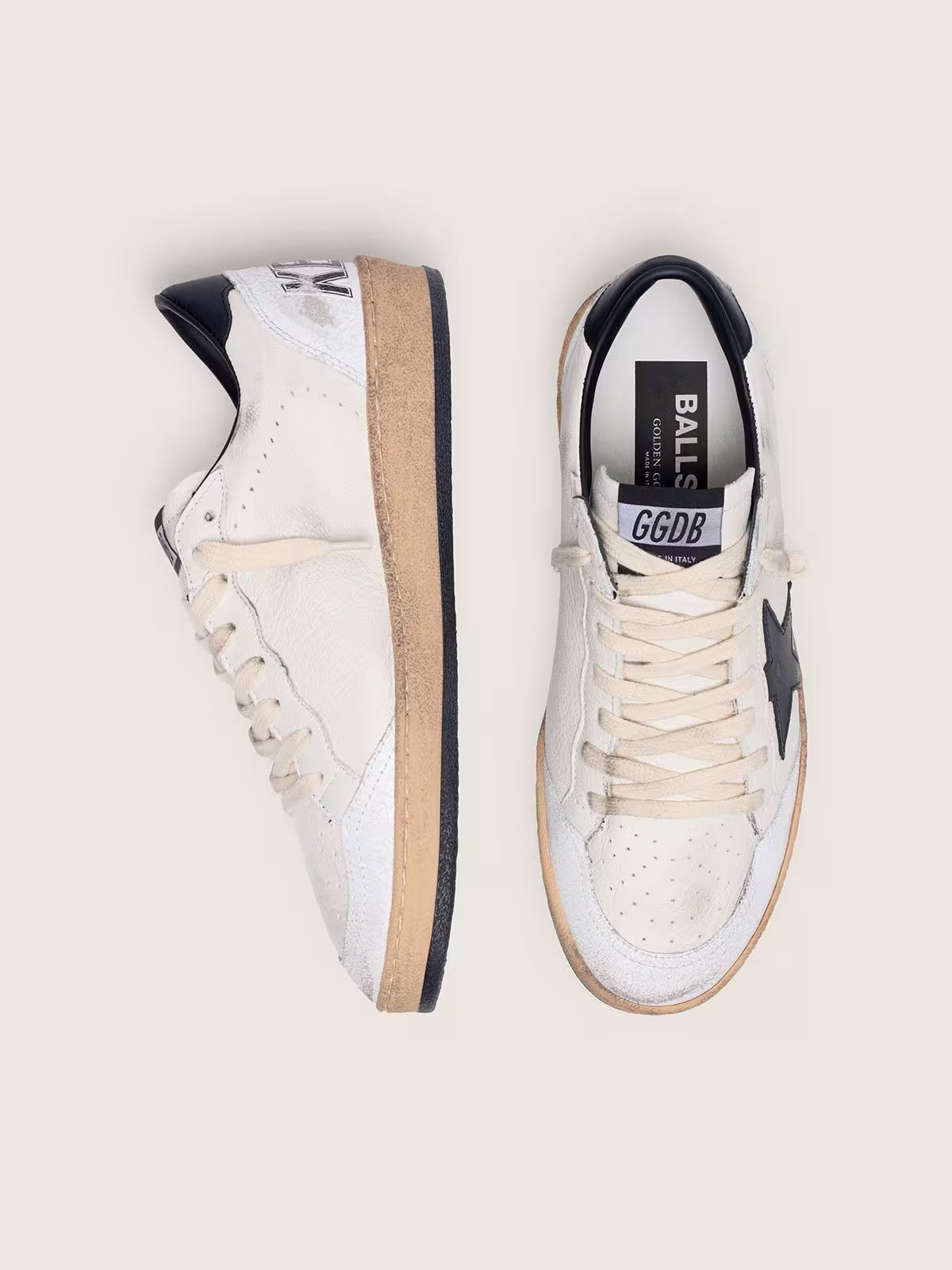 Golden Goose - Tenis "Ballstar (White & Black Heritage)" (Mujer)