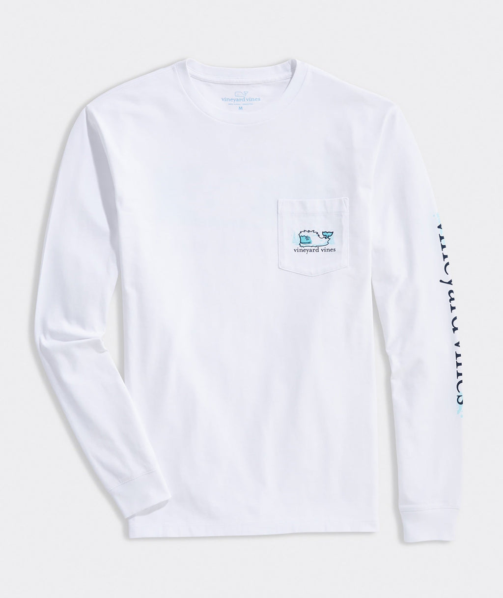 Vineyard Vines - Playera de Manga Larga "Yeti Whale Spotting" (Hombre)