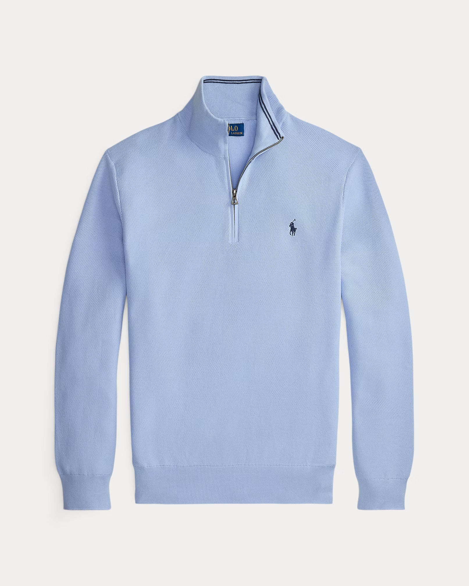 Polo Ralph Lauren - Suéter "Mesh-Knit Cotton Quarter-Zip" (Hombre)