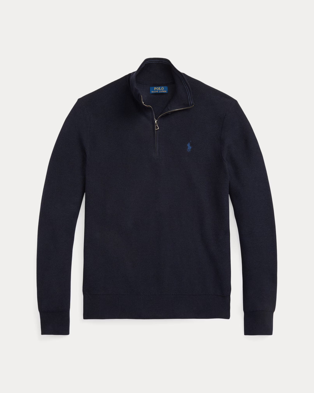 Polo Ralph Lauren - Suéter "Mesh-Knit Cotton Quarter-Zip" (Hombre)