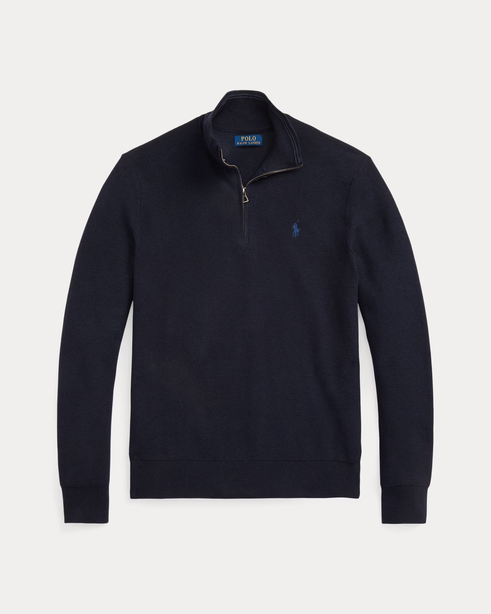 Polo Ralph Lauren - Suéter "Mesh-Knit Cotton Quarter-Zip" (Hombre)