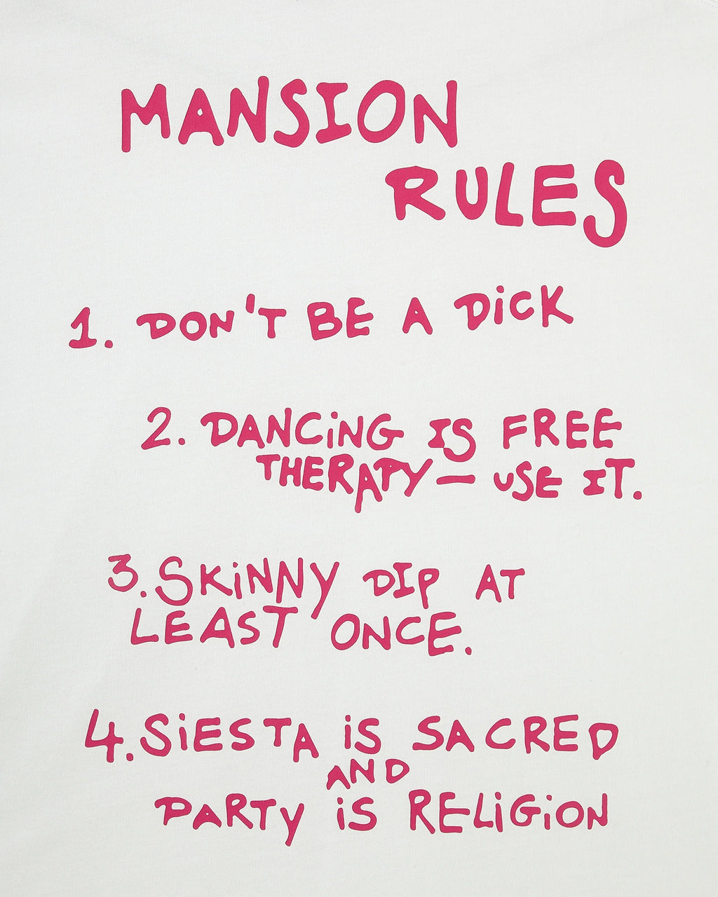 Nude Project - Playera "Mansion Rules" (Unisex)
