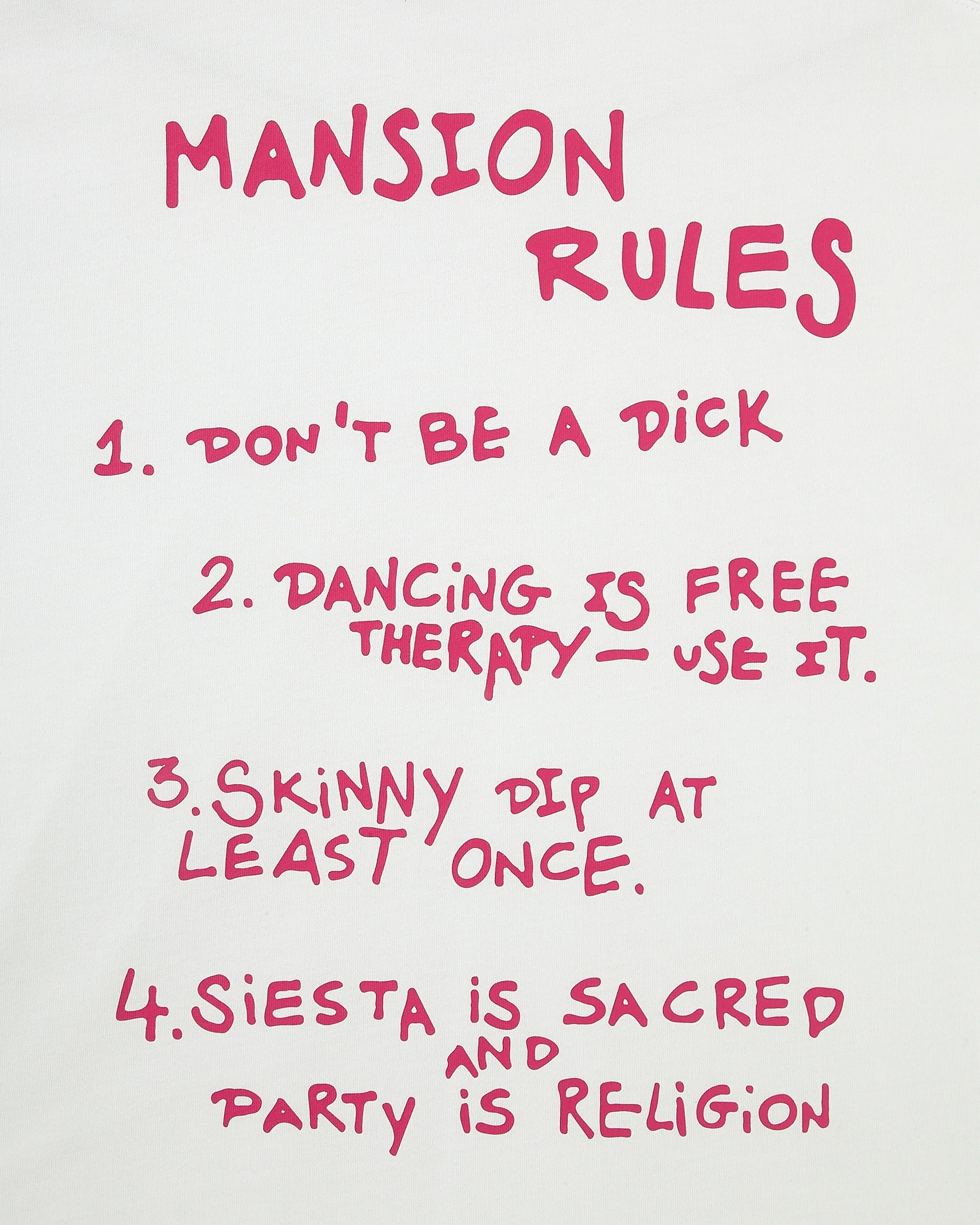 Nude Project - Playera "Mansion Rules" (Unisex)