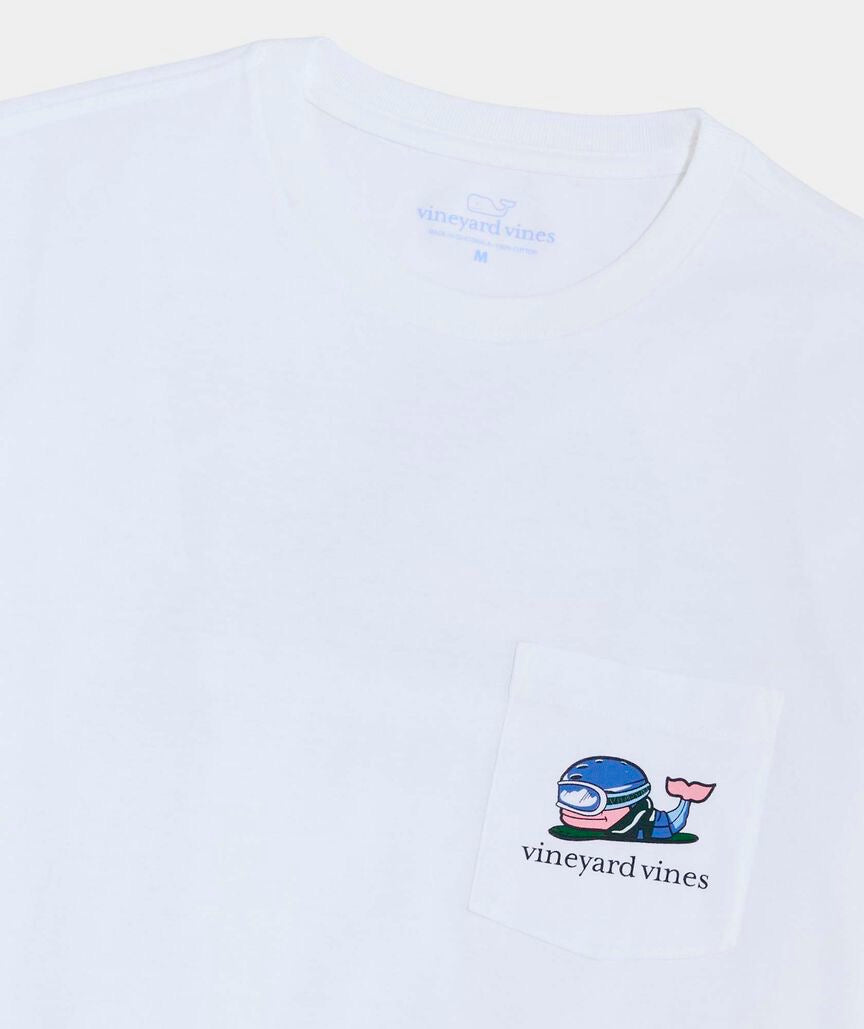 Vineyard Vines - Playera de Manga Larga "Snowboard Whale" (Hombre)