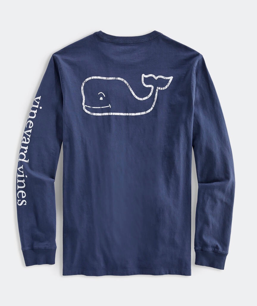 Vineyard Vines - Playera de Manga Larga "Vintage Whale" (Hombre)